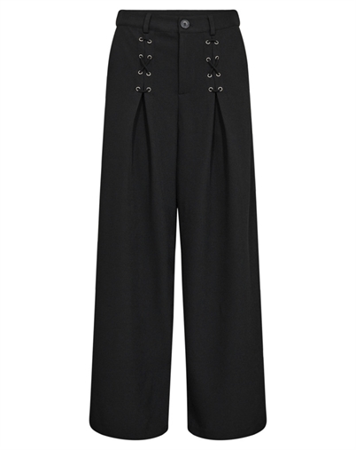 Co'Couture - Luna CC Eyelet Wide Bukser - Black